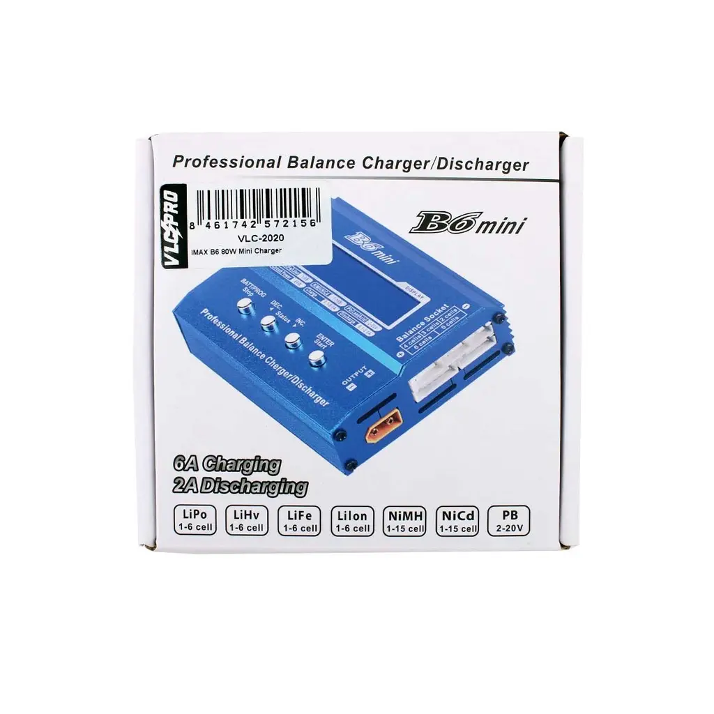 CARGADOR BATERIA IMAX B6 MINI BALANCEADOR LIPO-LIFE-NIMH 80W NEGRO.webp