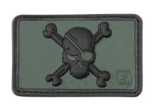 PIRATE SKULL RUBBER PATCH FOREST (JTG)