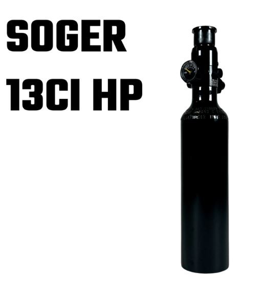 SOGER HPA TANK 3000PSI 0.21L (13CI) + HP REG (PI CERTIFIED -