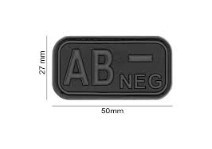 BLOODTYPE RUBBER PATCH AB NEG BLACKOPS (JTG)