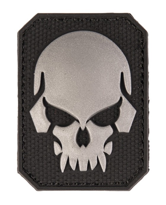 PVC PATCH SKULL BLACK