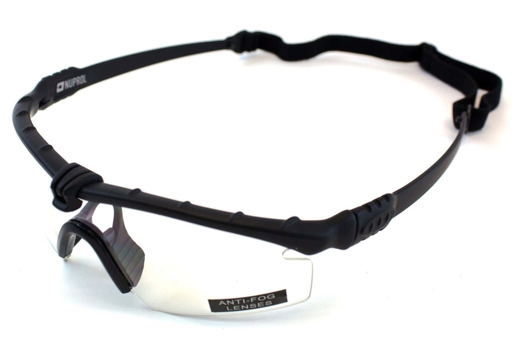 BATTLE PRO THERMAL BLACK / CLEAR GLASSES WITH INSERT - NUPRO