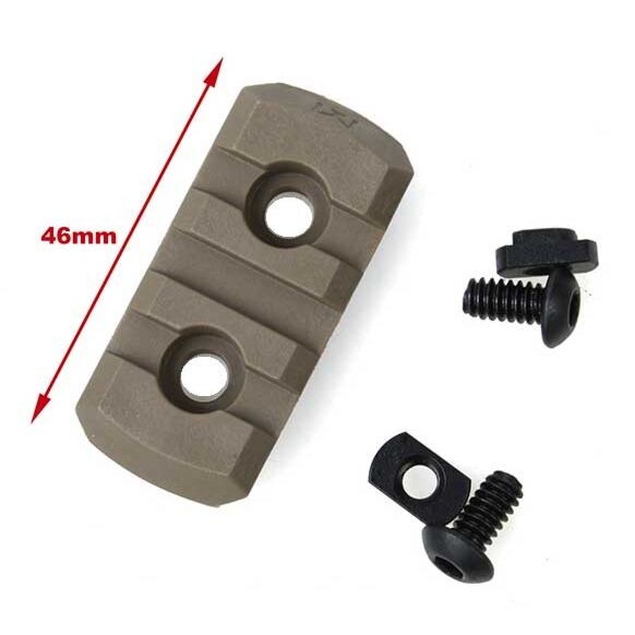 TMC 3 SLOT NYLON RAIL FOR M-LOK HAND GUARD COYOTE BROWN