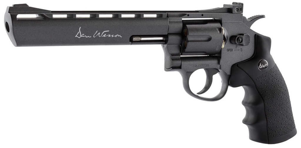 DAN WESSON REVOLVER 8 INCHES BLACK LOW POWER