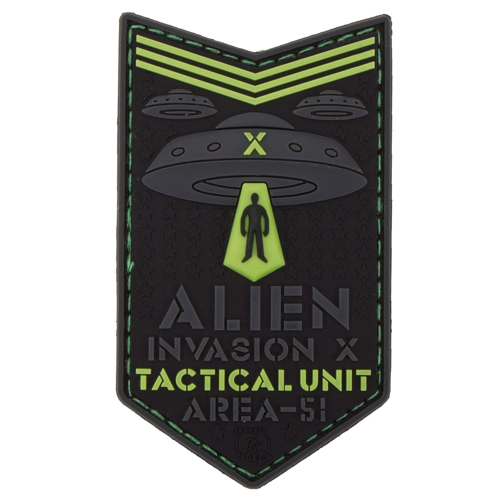 ALIEN INVASION TACTICAL UNIT RUBBER PATCH