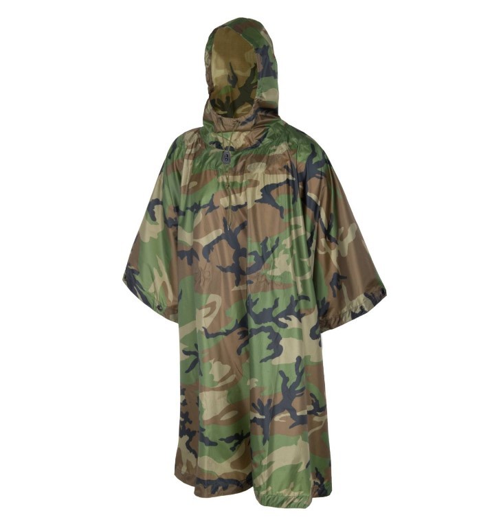 HELIKON-TEX PONCHO U.S. MODEL WOODLAND