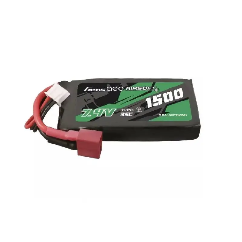 Batería Gens ace 1500mAh 35C 7.4V mini T Plug