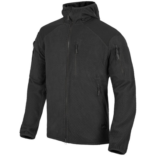 [251952] HELIKON-TEX ALPHA HOODIE JACKET GRID FLEECE BLACK 3XL