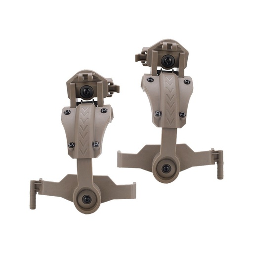 [250832] ZTAC TACTICAL COMTAC HEADSET BRACKETS FOR ARC RAILS DARK EAR