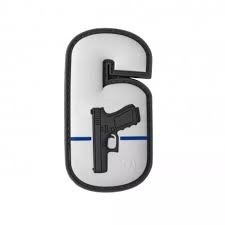 [268141] WATCH YOUR SIX RUBBER PATCH WHITE