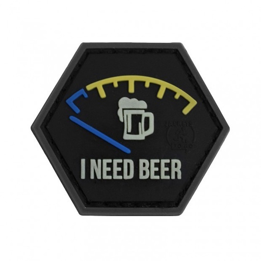 [268189] I NEED BEER RUBBER PATCH BLUE
