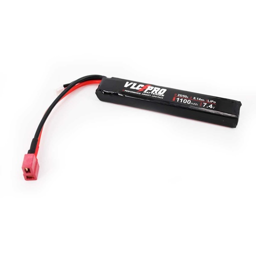 [269520] BATERIA VLC PRO LIPO 7.4V 1100MAH 25C/50C 1STICK T-DEAN NEGR