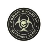 [238236] ZOMBIE OUTBREAK RUBBER PATCH GLOW IN THE DARK (JTG)
