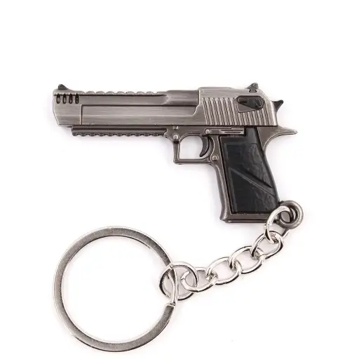  LLAVERO PISTOLA DESERT EAGLE PLATEADA 5CM (BLOOD HERITAGE)