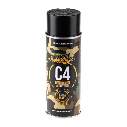 C4 MIL GRADE COLOR SPRAY RAL9021 (INVADER GEAR)
